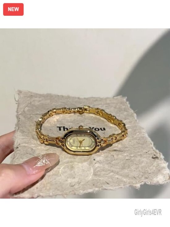 Vintage Oval Dress Watch Quartz Movement Stainless Steel Band Water Resistant main image 6